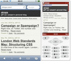 WordPress Mobile Pack screenshots